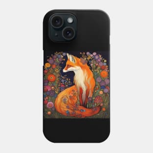 A Fox in the Flower Garden Phone Case