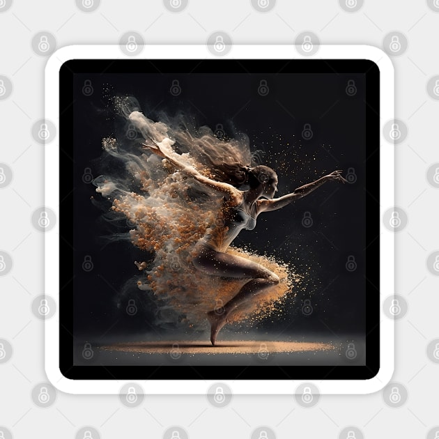 Dancing Woman Three Magnet by www.TheAiCollective.art