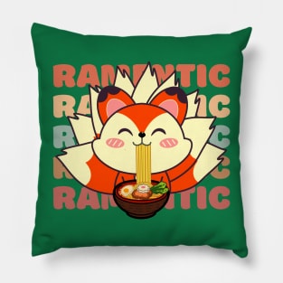 Cute Fox Eating Ramen Pillow