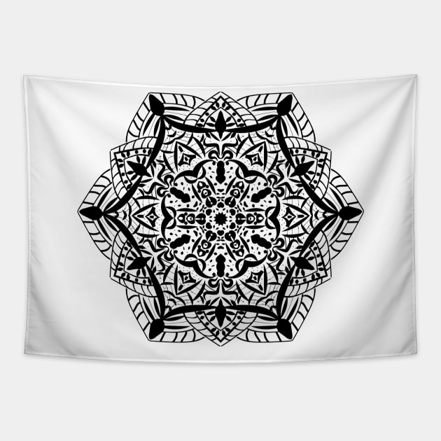 oriental floral lace patter Tapestry by myouynis