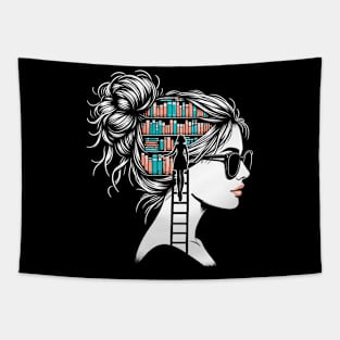 Bookworm Book Nerd Librarian Gifts Bookish Bibliophile Funny Librarian Tapestry