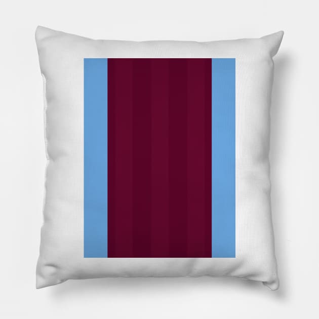 Aston Villa Retro 1984 Claret and Blue Home Pillow by Culture-Factory