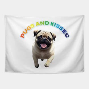 Just Pugs and Kisses 6 Tapestry