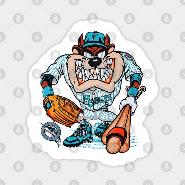 90s Baseball - Toon Look Classic Magnet by nicklower