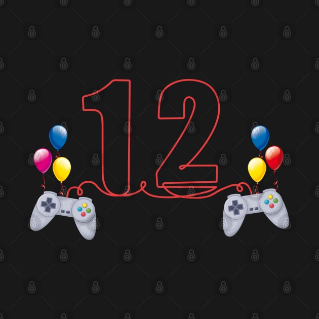 12th Birthday Boy Toddlers Video Gamer by Msafi