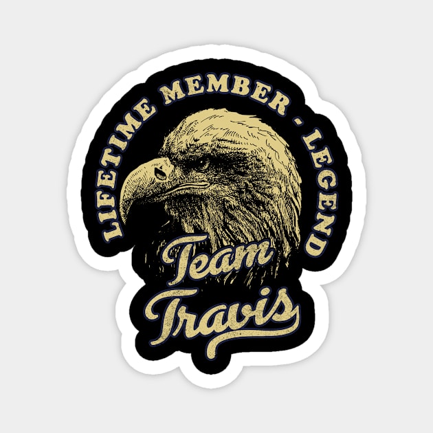 Travis Name - Lifetime Member Legend - Eagle Magnet by Stacy Peters Art