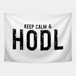 Hodl Design - Black Text. Tapestry