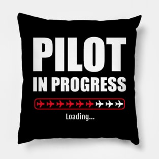 Pilot in progress red plane bar Pillow