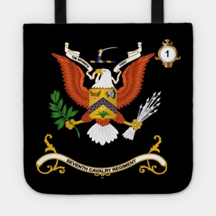 Regimental Colors -1st Battalion, 7th Cavalry Regiment  - SEVENTH FIRST X 300 Tote