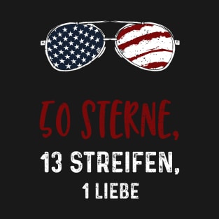 50 Sterne, 13 Streifen, 1 Liebe T-Shirt