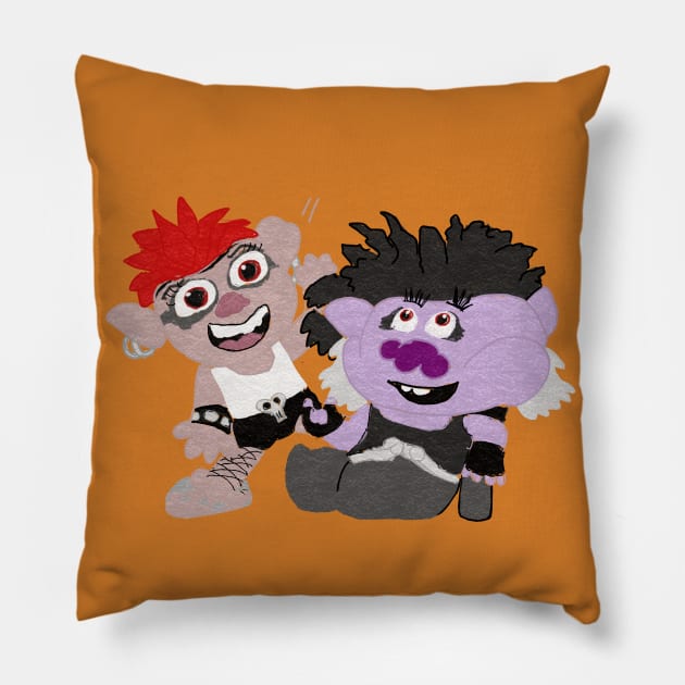 Queen Barb and King Thrash Pillow by Natsqueaks