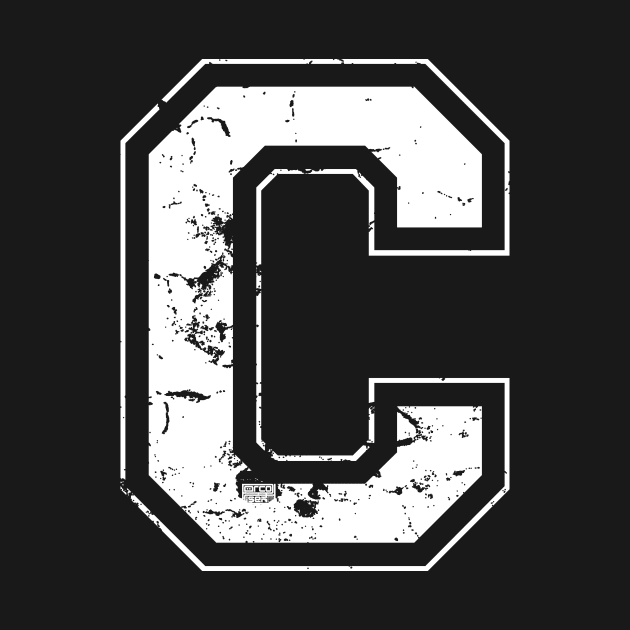 Initial Letter C White Jersey Sports Athletic Player by porcodiseno