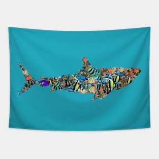 Tropical Fish Shark Tapestry