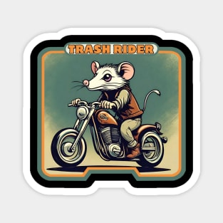 Possum on motorcycle Magnet