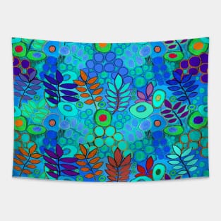 Southwest Sunny Garden Flowers - Turquoise Tapestry