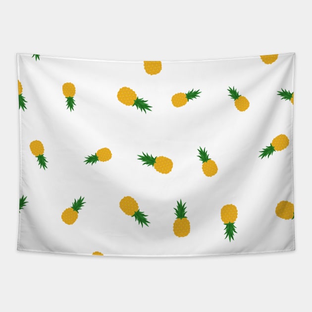 Pineapple Fruit Pattern Tapestry by HappyGiftArt