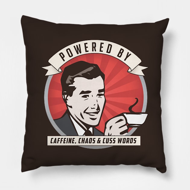 Powered by Caffeine Pillow by ranxerox79