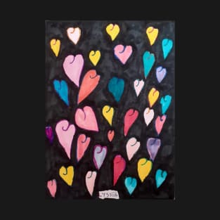 HEART ON BLACK T-Shirt