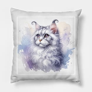 American Curl - Watercolor Cat Pillow