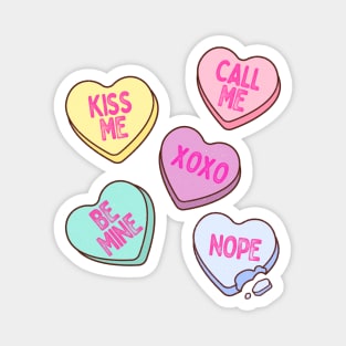 Valentine's Day Sweet Hearts Candies, Conversation Candies Magnet