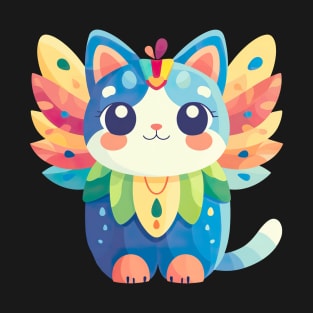 Cute Rainbow Kawaii Cat T-Shirt