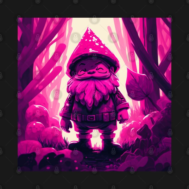 Quirky Magenta Gnome by TheArtfulAllie