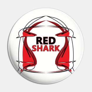 Red shark Pin