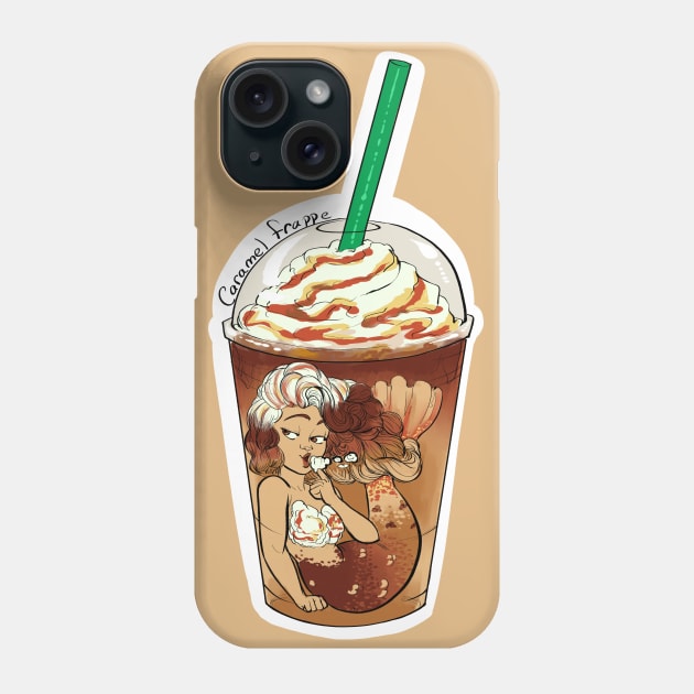 Caramel Frappe Mermaid Phone Case by TessRosenthal