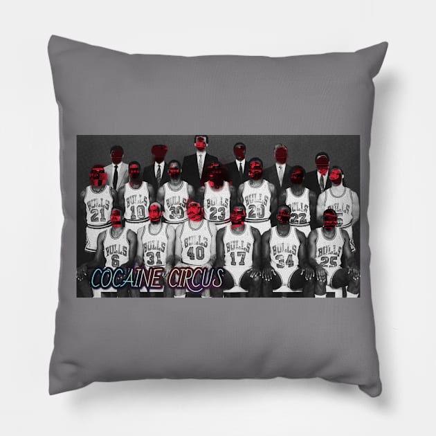 Cocaine Circus Team Photo Pillow by DDT Shirts