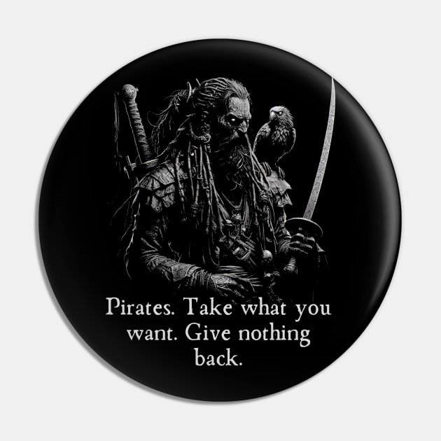 Pirate With A Parrot Pin by OddlyNoir