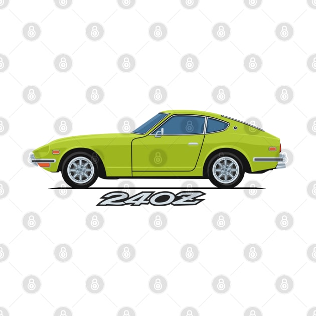 240z Fairlady classic sport coupe side green light by creative.z