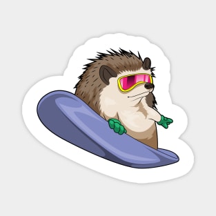 Hedgehog Snowboard Winter sports Magnet