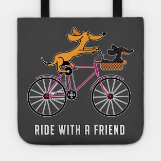 Bicycle ride with a friend Tote