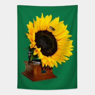 Sunflower Gramophone Tapestry