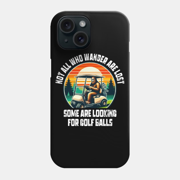 Bigfoot playing golf Phone Case by MoDesigns22 