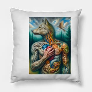 wolf man Pillow