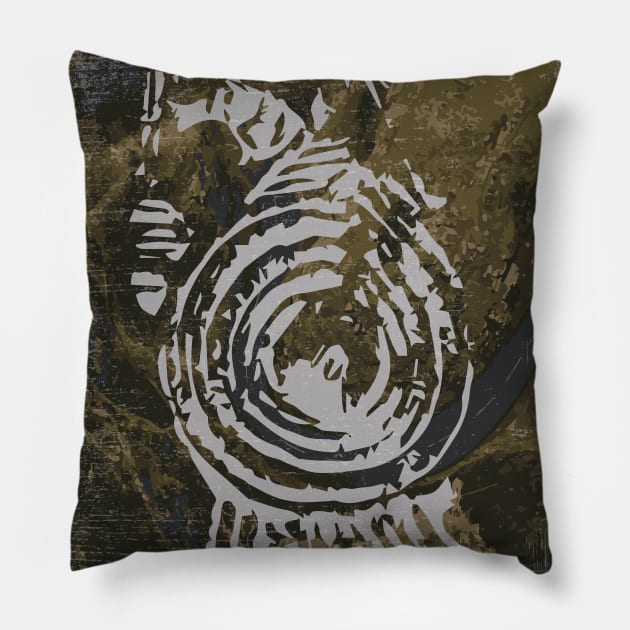 Vikings abstract line art Pillow by NJORDUR