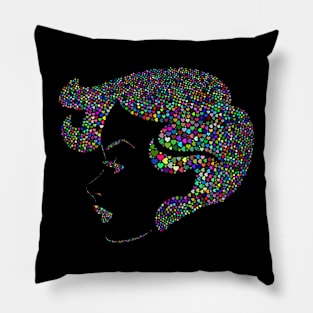 Rainbow Heart Profile Pillow