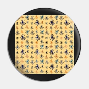 Spring Daisy Flower Doodle Print Pin