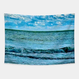 Waves of the Atlantic on a Clear Day by Pamela Storch Tapestry