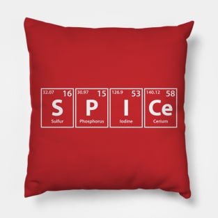 Spice (S-P-I-Ce) Periodic Elements Spelling Pillow