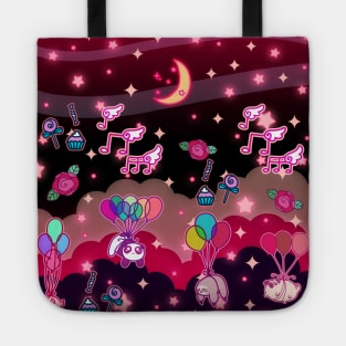 Animals Balloons and Night Sky Tote