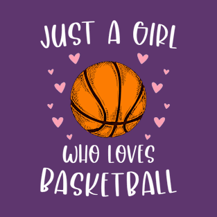 A Girl Who Loves Basketball T-Shirt