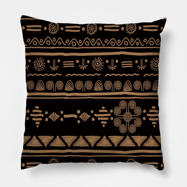 African Tribal Seemless pattern Pillow by Vanglorious Joy