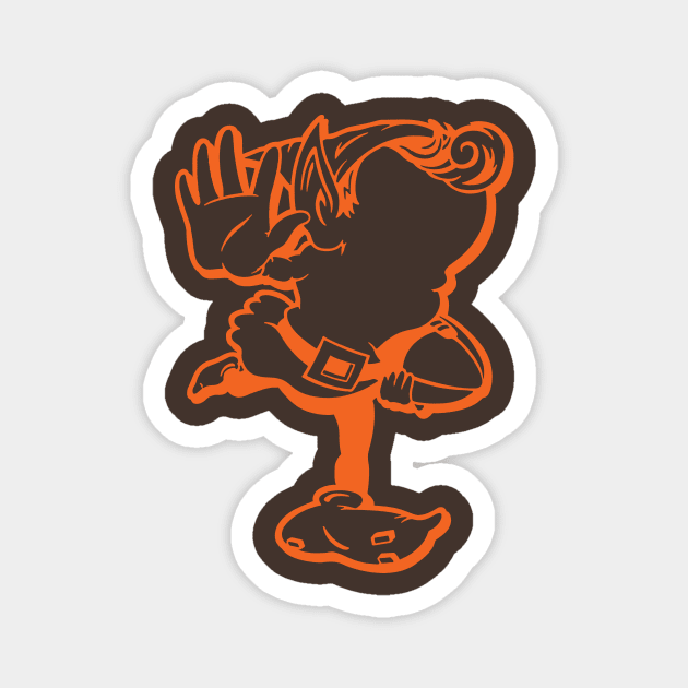 Cleveland Browns Elf Magnet by mbloomstine