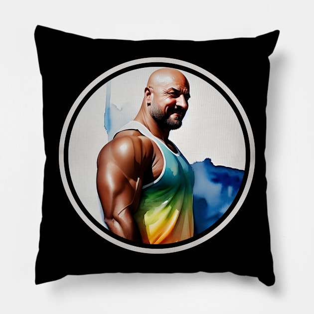 Daddy is strong Pillow by muscle