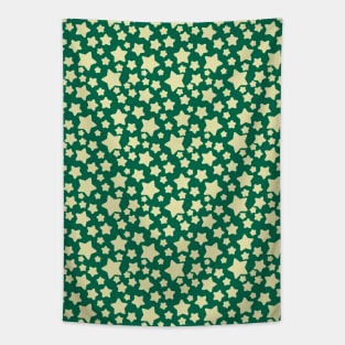 Green Yellow Star Pattern Tapestry