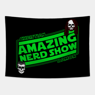 Ecto Green Amazing Nerd Show Logo Tapestry