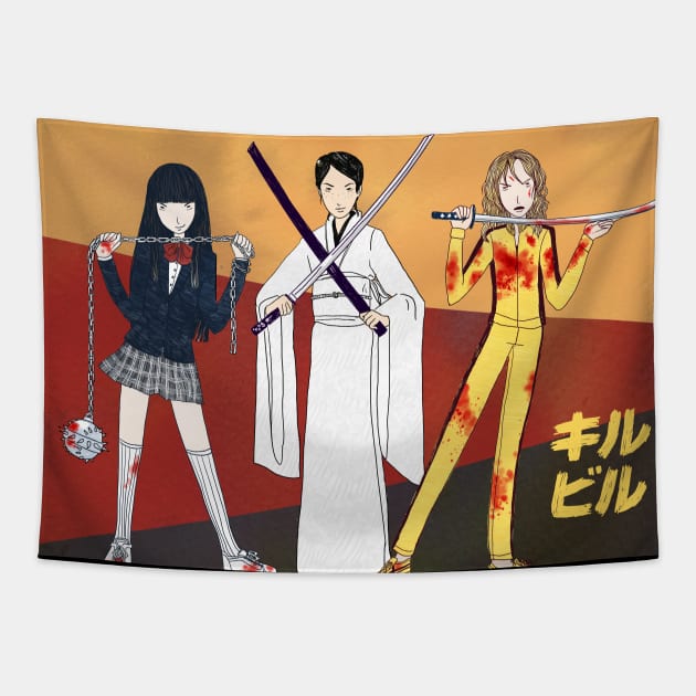 Kill Bill Gals Tapestry by alexacassaro