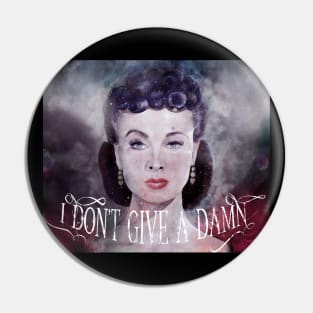 Gone With The Wind quote "I don't give a damn" Scarlett O'Hara Watercolor Pin